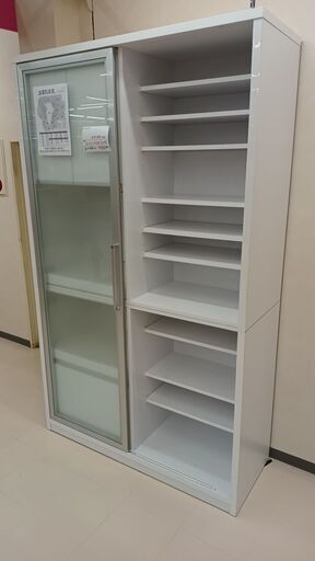 ★ジモティ割あり★  キッチンボード 食器棚 ホワイト W116×D45×H200 クリーニング済み TC015