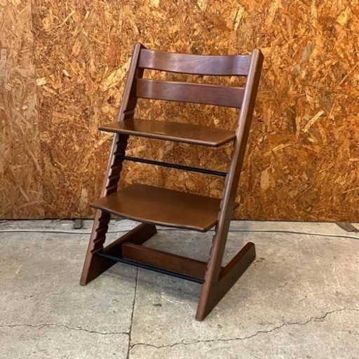 《売約済》【品川区リサイクルショップ / 配送無料エリアあり】STOKKE　ストッケ　トリップトラップ　ナチュラル　ブナ材　無垢　ベビーチェア　キッズチェア　ダイニングチェア　子供　ナチュラル　ハイチェア　ブラウン　茶色