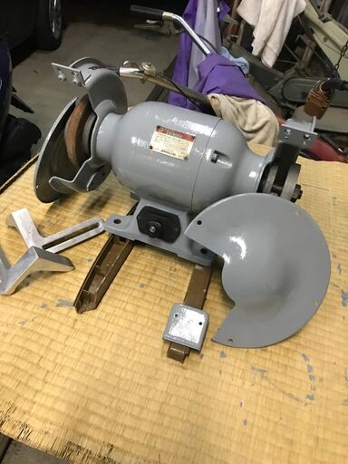 日立製　両頭グラインダー　新品砥石付き