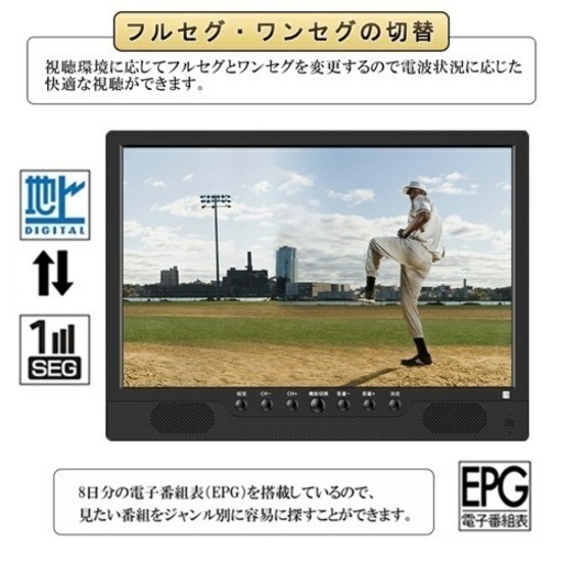 ポータブルテレビ 14.1インチ  動作確認のみ開封