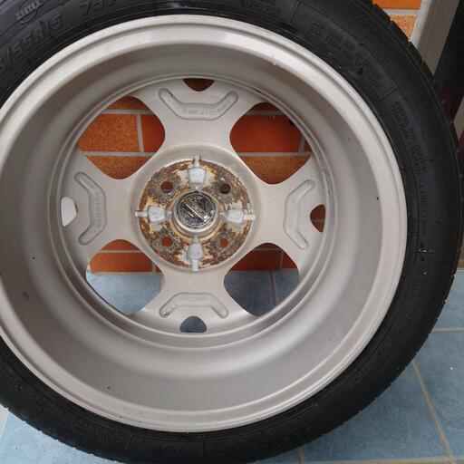 日産キューブ軽自動車流用15インチホイール4本セット (バイク  