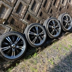 少し値下げ❗️軽自動車のドレスアップにいかがですか‼️17インチアルミホイール、タイヤ4本セット