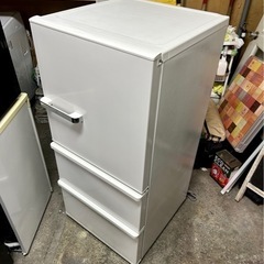 札幌引取り歓迎 美品 19年製 AQUA アクア 238L 3ドア冷凍冷蔵庫 AQR-SV24J-W 右開き ミルク