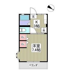 💙💙フリーレント1ヶ月付き😍敷礼０！《1K》大田区🐻穴守稲荷駅か...