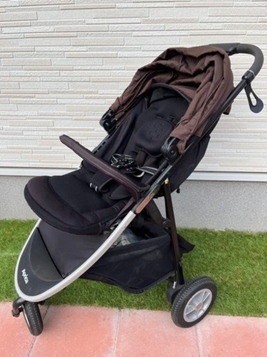[お取引き中]Aprica アップリカ　スムーヴ　3輪ベビーカー+フットマフ+雨避けカバー　★美品　横浜市内引き渡し可