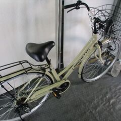 D120 ☆限定特価☆ 中古自転車 アイボリー【 27インチ 軽快車 6段 LED