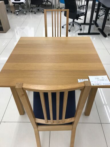 ★ジモティ割あり★ IKEA 伸長式ダイニングテーブルセット ナチュラルブラウン H74×D88.5×W90 クリーニング済み HJ1147