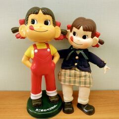 ■不二家 ペコちゃん人形2体セット 首振り 札幌 西区 西野店