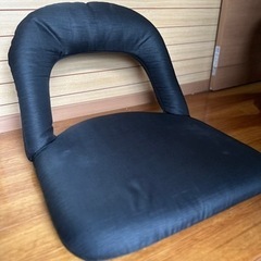 座椅子　黒布張り　2個セット