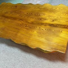 屋久杉 ローテーブル ガラス天板付◆約W1200×D650×H300◆希少 一枚板 鹿児島 世界遺産 リビングテーブル 和室 伝統工芸 和モダン