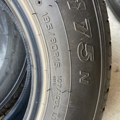 ハイエース ダンロップ 純正タイヤ 新車外し (タイヤのみ) 4本 