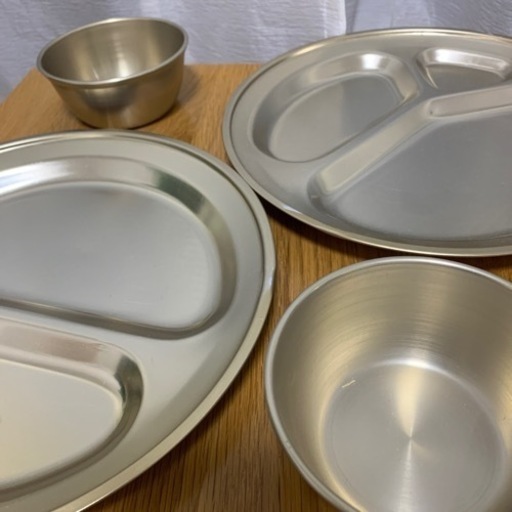 【終了】4セット★ワンプレート★カレー皿★小鉢付き★給食食器STAR MILLION  SANYO OSAKA JAPAN