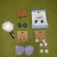 【新品】ピアス＆ファーヘアクリップ