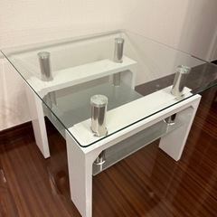 ガラスローテーブル　55×55×42.5cm