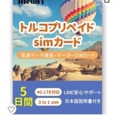 (未使用)SIMカード　2枚　トルコで5日間利用可能　イスタンブ...