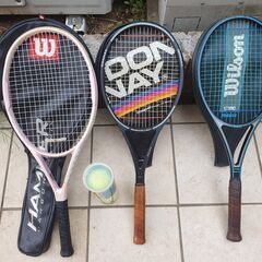 テニスラケット 3個＋カバーセット ジャンク