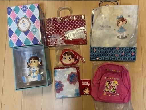 ペコちゃん人形ブルードレスその他セット
