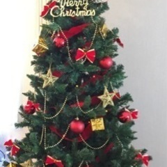 オーナメント付クリスマスツリー　210cm