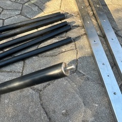 折りたたみカヤックや軽量カヤックの収納に使ってました支柱とバーのセット！　モンベル　アリュート　ボイジャーなど折りたたみカヤックの収納に最適！