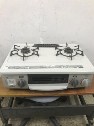 取引場所　南観音　K 2311-139 リンナイ　ガステーブル　都市ガス用　2017年製　KGKM33BEL 汚れ　キズあり