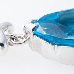 K18WG ブルートパーズ・ダイヤモンド ペンダント 品番p22-96