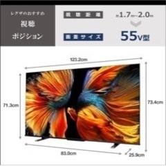 【ネット決済】テレビ REGZA 55インチ　4K液晶　55Z570K