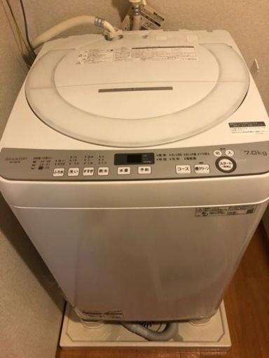 シャープ洗濯機　7kg  2020年