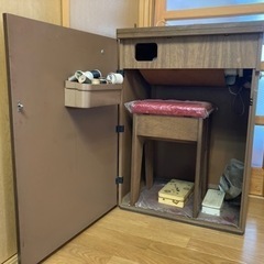 【昭和レトロ】ブラザーミシンモータ71-131　ミシン椅子机付き