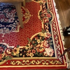赤　4.5畳　絨毯　ラグ　花柄