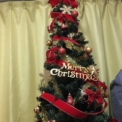 締め切りました！クリスマスツリー飾り付き180センチ