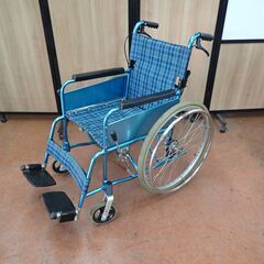 ①　田川市　自走式 介護 介助　手折れ式　アルミ製軽量折り畳み車椅子