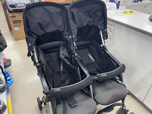 【ジモティ来店特価！！】ベビーカー　コンビ　ツインGC　ブラック　　J-1116