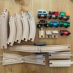 【お引き渡し先決まりました】IKEA 木製レール、電車