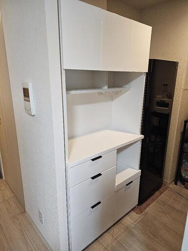 【美品】ニトリ キッチンボード 幅90cm  エトナ 白 ホワイト