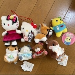 小さなぬいぐるみ7体あります。