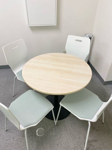 【良品】丸テーブル＆椅子　応接セット