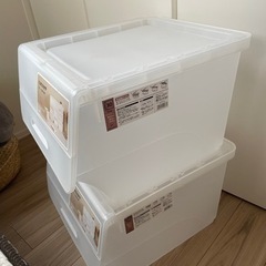【ニトリ】収納ボックス　透明　衣類収納　2つセット