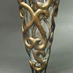 アール・ヌーヴォー様式の花瓶  アンティーク 飾物 時代物 オシャレ 