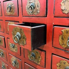 🌟岐阜店限定🌟くすり箪笥 3尺5寸 三十抽出 レトロ家具 古木 展示品現状販売（キズ）