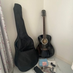 アコースティックギター黒 その他小物セット