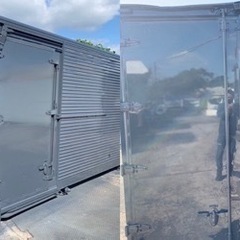 No.823 アルミバン 3ｔ  アルミ 箱 バイク 倉庫 トラック コンテナ 米 保管庫 物置 DIY