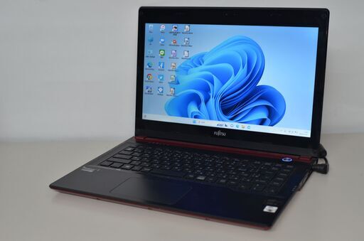 中古ノートパソコン 富士通 UH55/J Windows11+office 新品爆速SSD256GB core i3-3217U/メモリ8GB/13.3インチ/WEBカメラ/無線内蔵
