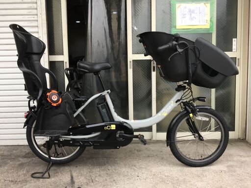 地域限定送料無料　ヤマハ　キッスミニ　アン　三人乗り　子供乗せ　12,3AH　新基準　グレー　ギュットミニ　ビッケ　神戸市　電動自転車
