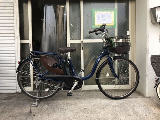 地域限定送料無料　ヤマハ　パス　ウィズ　新基準　12,3AH　子供乗せ　紺色　アシスタ　ビビ　神戸市　電動自転車