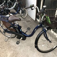 地域限定送料無料 ヤマハ パス ウィズ 新基準 12,3AH 子供乗せ 紺色