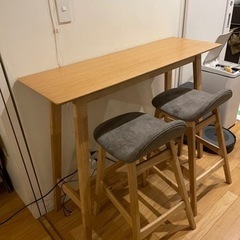 NITORI テーブル、椅子(２台)