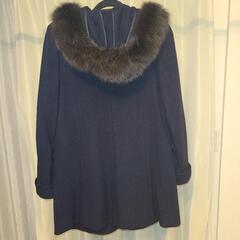 レッセパッセ】ダッフルコート ミドル丈 ネイビーブルー