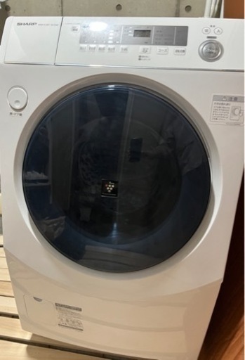 SHARP ES-H10E-WR WHITE 2021年製　ドラム式洗濯機
