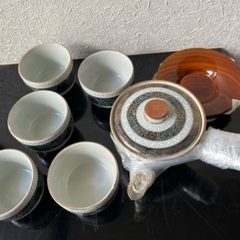 決まりました❗️新品未使用❗️九谷焼　急須　茶托　湯呑みセット　