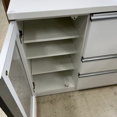 J3036 ニトリ NITORI  キッチンカウンター カウンター収納 サイドボード モデナ2 クリーニング済み　【リユースのサカイ柏店】 流山市 中古 食器棚 松戸市 中古 食器棚 我孫子市 中古 食器棚 船橋市 中古食器棚 守谷市 中古食器棚 取手市 中古食器棚 